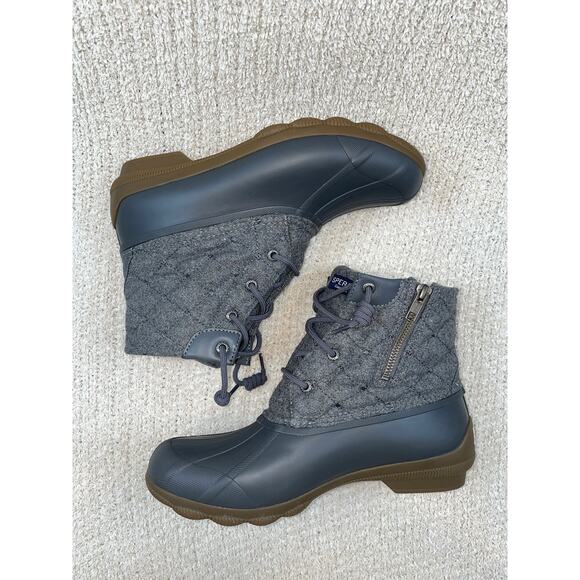 SPERRY Syren Gulf Wool Quilt Duck Boot in Grey Size 8M Womens - Picture 6 of 8
